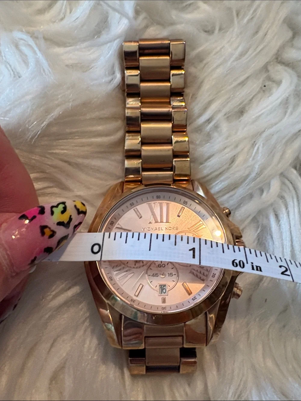 Michael Kors Rose Gold-Tone Women's Chronograph Bracelet Watch